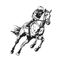 Pferd Rennen Design Kunst, Symbole, und Grafik vektor