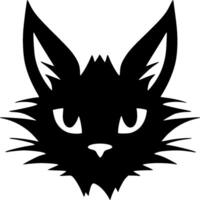 Katze - - schwarz und Weiß isoliert Symbol - - Illustration vektor