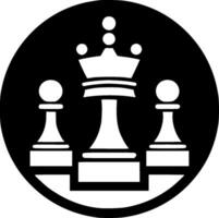 Schach - - schwarz und Weiß isoliert Symbol - - Illustration vektor