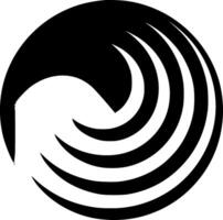 cirkel - svart och vit isolerat ikon - illustration vektor
