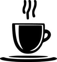 Kaffee - - schwarz und Weiß isoliert Symbol - - Illustration vektor