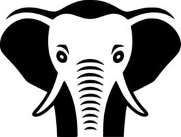 Elefant - - schwarz und Weiß isoliert Symbol - - Illustration vektor