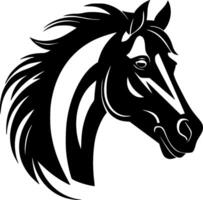 häst - minimalistisk och platt logotyp - illustration vektor