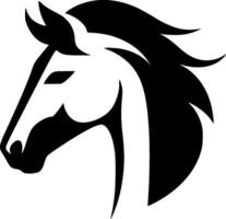 häst, svart och vit illustration vektor