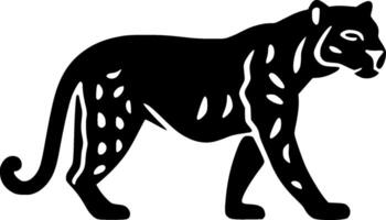 Leopard - - minimalistisch und eben Logo - - Illustration vektor