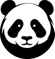 panda, svart och vit illustration vektor