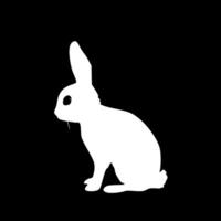Kaninchen, minimalistisch und einfach Silhouette - - Illustration vektor