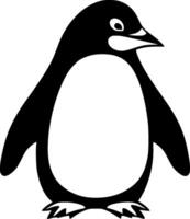 pingvin, minimalistisk och enkel silhuett - illustration vektor