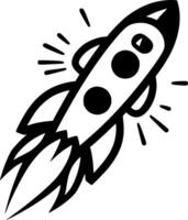 Rakete - - minimalistisch und eben Logo - - Illustration vektor