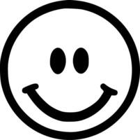 Smiley - - minimalistisch und eben Logo - - Illustration vektor