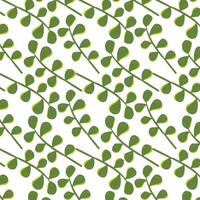 en enkel kvist med löv. blommig prydnad. sömlös mönster. illustration. vektor