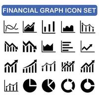 affärs- och finansdiagram ikoner vektor
