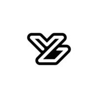 Alphabet Initialen Logo gy, ja, G und y vektor
