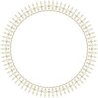 gyllene runda turkiska prydnad. ottoman cirkel, ringa, ram vektor