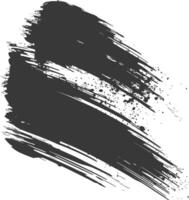 Silhouette Bürste Schlaganfall schwarz Farbe nur vektor