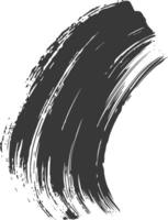 Silhouette Bürste Schlaganfall gebogen schwarz Farbe nur vektor
