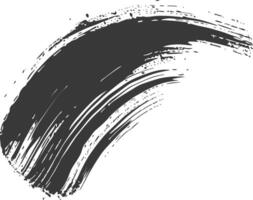 Silhouette Bürste Schlaganfall gebogen schwarz Farbe nur vektor