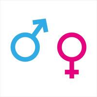 männlich und weiblich Geschlecht Symbol, Frau und Mann Sex, Blau und Rosa Design Vorlage, Symbol Illustration vektor