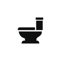 Toilette Schüssel Symbol isoliert auf Weiß Hintergrund vektor