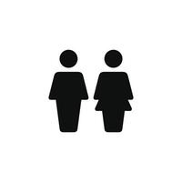 manlig och kvinna badrum ikon isolerat på vit bakgrund vektor