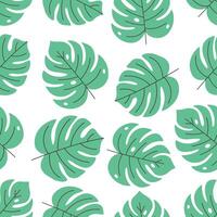 nahtlos Muster mit tropisch Blätter. nahtlos Muster zum Hintergrund, Textil, Stoff, Verpackung Papier vektor