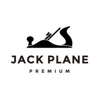 Antiquität Holzarbeiten, Jack Flugzeug Logo Design vektor