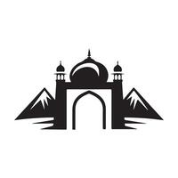 Moschee Tor Logo Bilder. Illustration von ein Moschee Tor isoliert auf Weiß vektor