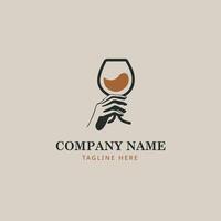 Wein Logo Vorlage Illustration Design isoliert auf ein schwarz Hintergrund. vektor