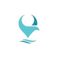 Navigationsvogel-Logo vektor