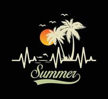 sommar typografi t-shirt design vektor