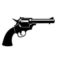 revolver pistol ikon. enkel illustration av revolver pistol ikon. Västra begrepp. vektor