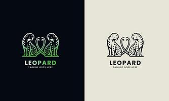 Leopard Symbol Symbol Puma, Jaguar Kopf, Katze Tiger Tier Logo Vorlage Bild Illustration vektor