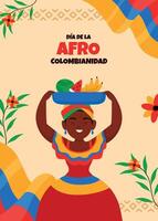 platt afrocolombianidad firande mall vektor