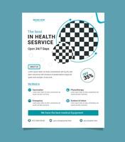 Gesundheitswesen und medizinisch korporativ Flyer oder Poster Design, Broschüre Flyer Layout Vorlage Design vektor