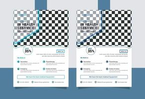 Gesundheitswesen und medizinisch korporativ Flyer oder Poster Design, Broschüre Flyer Layout Vorlage Design vektor