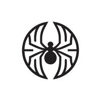 minimalistisch Spinne Logo auf ein Weiß Hintergrund vektor