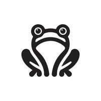 minimalistisch Frosch Logo auf ein Weiß Hintergrund vektor