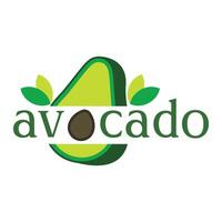 avokado platt modern minimalistisk logotyp vektor