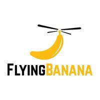 fliegend Banane einfach modern Logo vektor