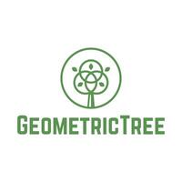 geometrisch Baum Logo vektor