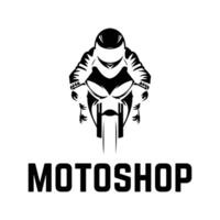 motoshop platt modern minimalistisk logotyp vektor