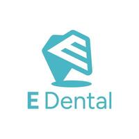 Brief e Dental modern Logo vektor