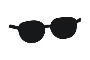 schwarz Silhouetten von Sonnenbrille. Konzept von Mode Zubehör, Auge Schutz. isoliert auf Weiß Hintergrund. drucken. Design Element. Grafik Illustration vektor