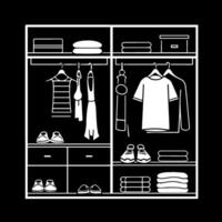 Wandschrank schwarz Linie Stil Illustration vektor