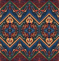 Stoff Muster rot Blau ethnisch Stamm heiß Teppich Feuer nahtlos vektor