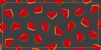 19. Juni Banner mit Herz Symbol. Schwarz, Rot, Gelb, Grün Farbe Design. schwarz afrikanisch amerikanisch Geschichte Monat. vektor