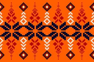 pixel mönster etnisk orientalisk traditionell tyg mönster textil- afrikansk indonesiska vektor