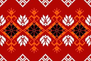 pixel mönster etnisk orientalisk traditionell tyg mönster textil- afrikansk indonesiska vektor