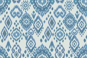 Ikat Stammes- indisch nahtlos Muster. ethnisch aztekisch Stoff Teppich Mandala Ornament einheimisch Boho Chevron textil.geometrisch afrikanisch amerikanisch orientalisch traditionell Illustrationen. Stickerei Stil. vektor