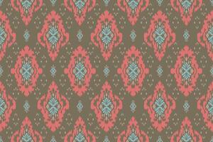 Ikat Stammes- indisch nahtlos Muster. ethnisch aztekisch Stoff Teppich Mandala Ornament einheimisch Boho Chevron textil.geometrisch afrikanisch amerikanisch orientalisch traditionell Illustrationen. Stickerei Stil. vektor